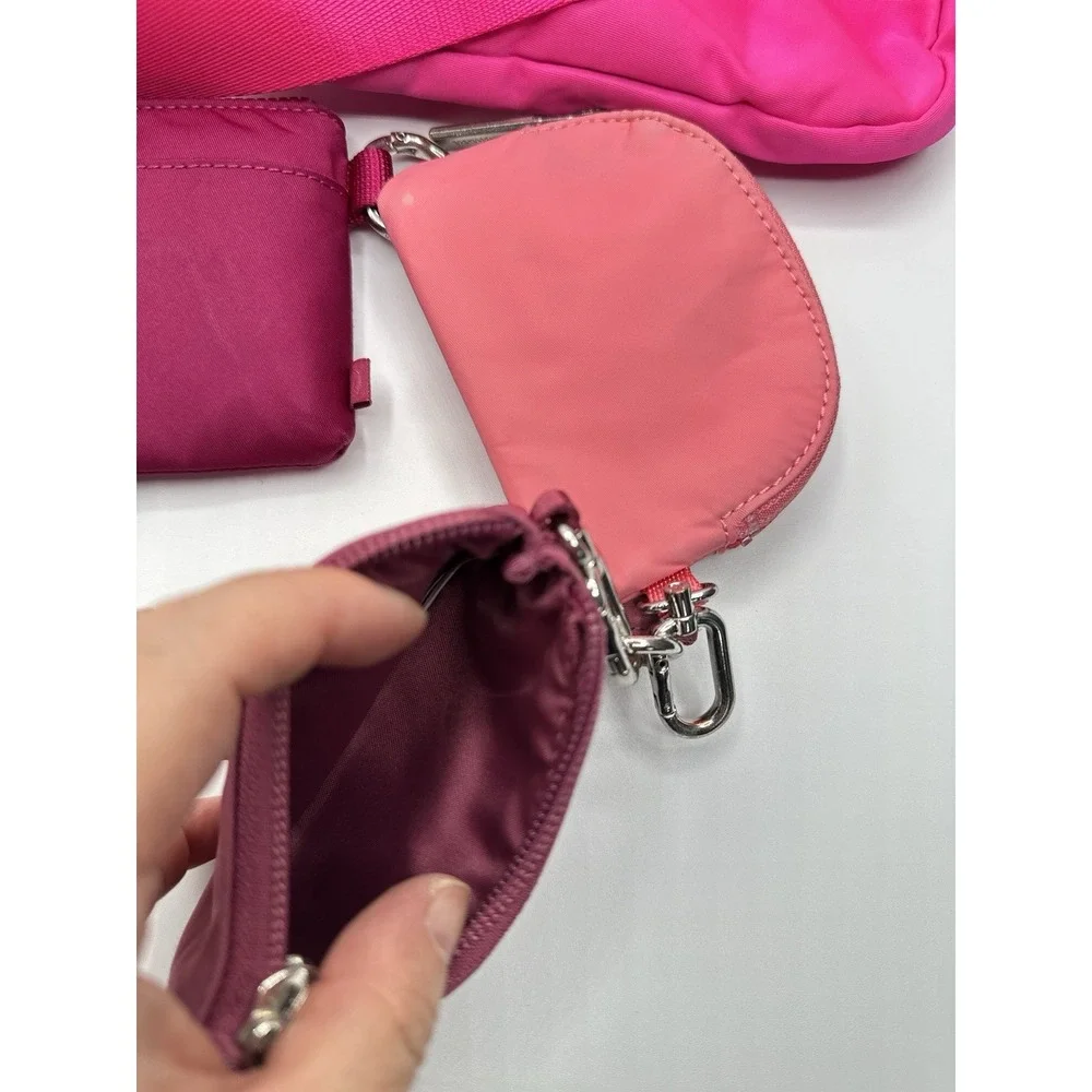 Lululemon Pink Belt Bag Pouch Wristlet Accessories Lot of 4 Clean Cute